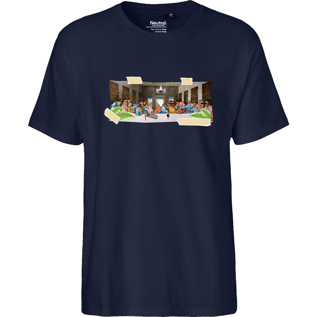 byStegi Stegi - Abendmahl T-Shirt Fairtrade T-Shirt - navy