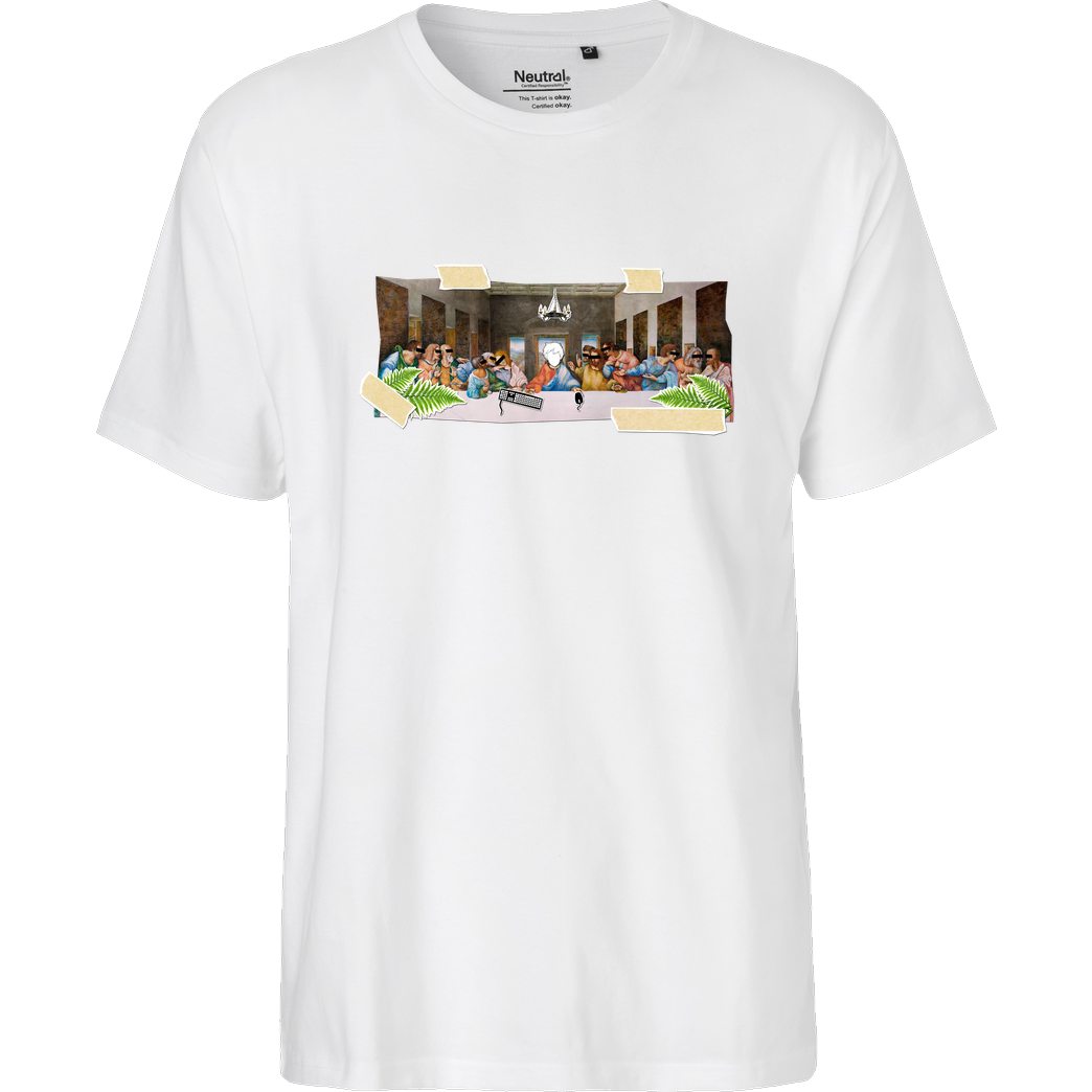 byStegi Stegi - Abendmahl T-Shirt Fairtrade T-Shirt - weiß