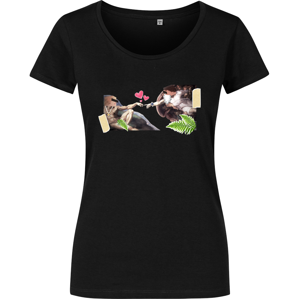 byStegi Stegi - Erschaffung T-Shirt Damenshirt schwarz