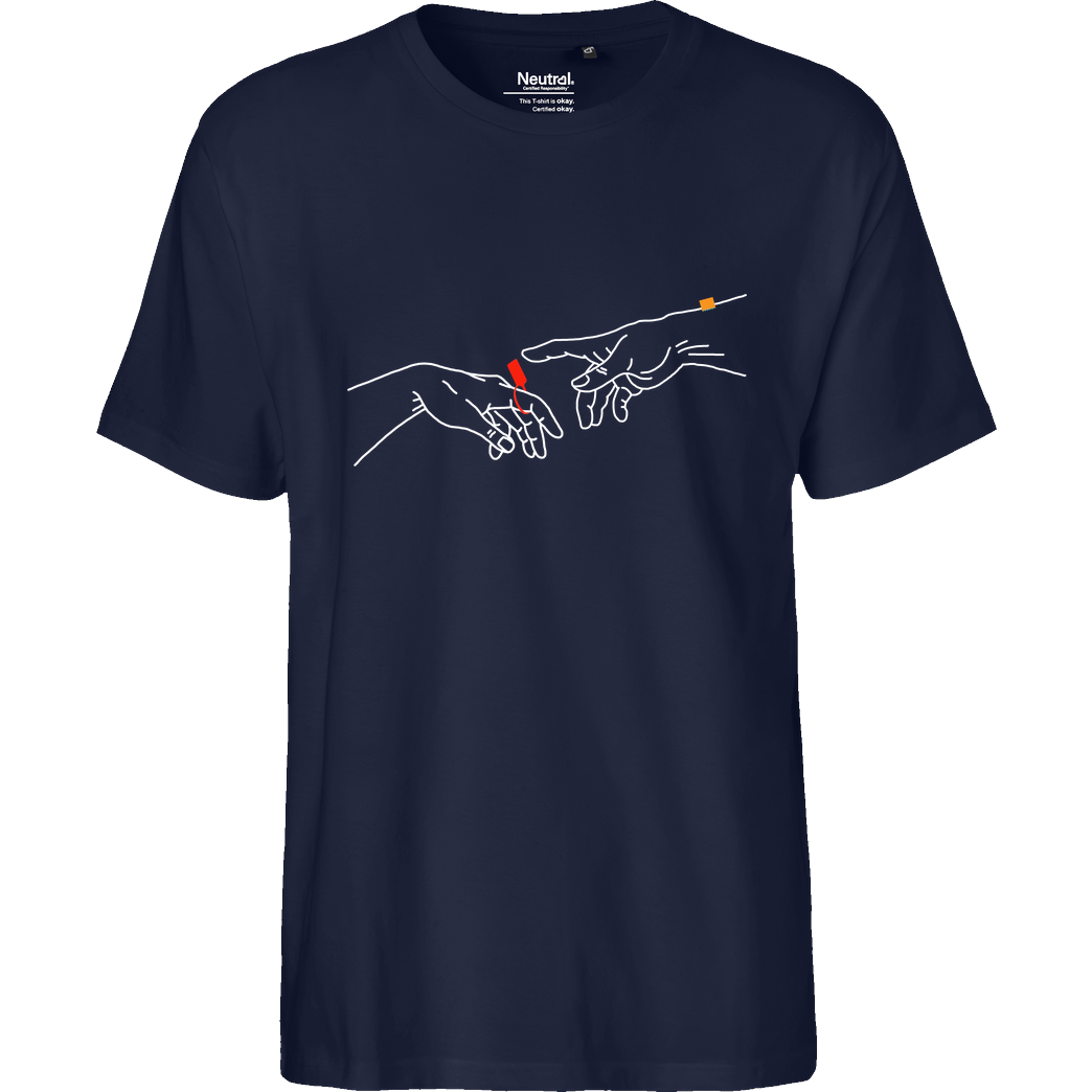 byStegi Stegi - Hände T-Shirt Fairtrade T-Shirt - navy