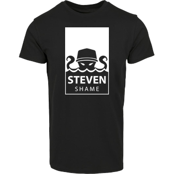 Steven Shame - Logo Hausmarke T-Shirt  - Schwarz