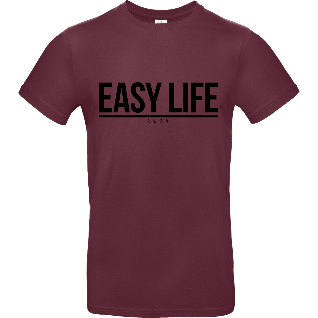 None Sweazy - Easy Life T-Shirt B&C EXACT 190 - Bordeaux