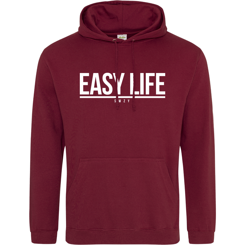 None Sweazy - Easy Life Sweatshirt JH Hoodie - Bordeaux