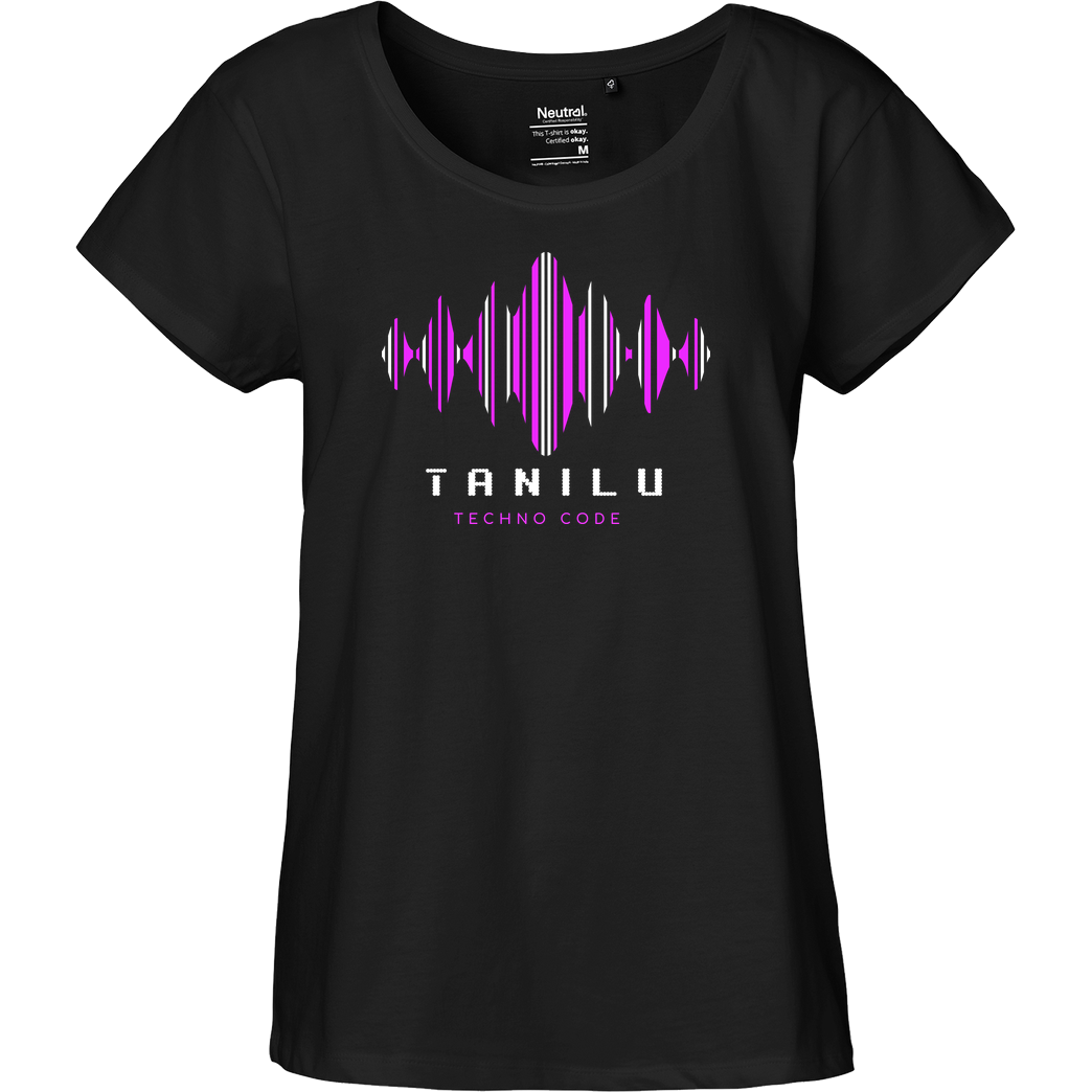 Tanilu TaniLu - Waves T-Shirt Fairtrade Loose Fit Girlie - schwarz