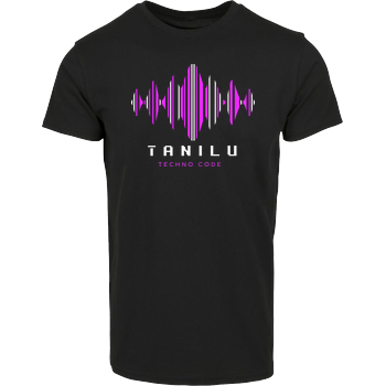 TaniLu - Waves Hausmarke T-Shirt  - Schwarz