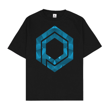 Team Prismatic - Blue Plexus Oversize T-Shirt - Schwarz