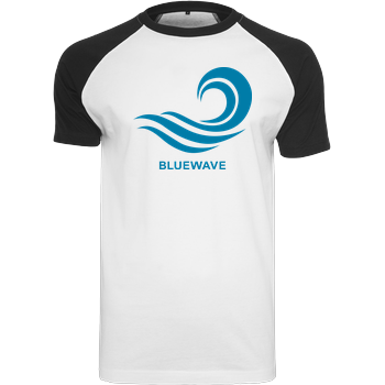 Team Prismatic - Blue Wave Raglan-Shirt weiß