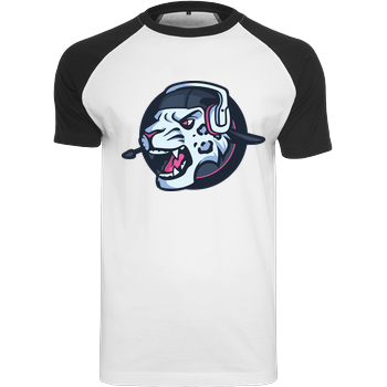 TeamTrooper - Logo Raglan-Shirt weiß