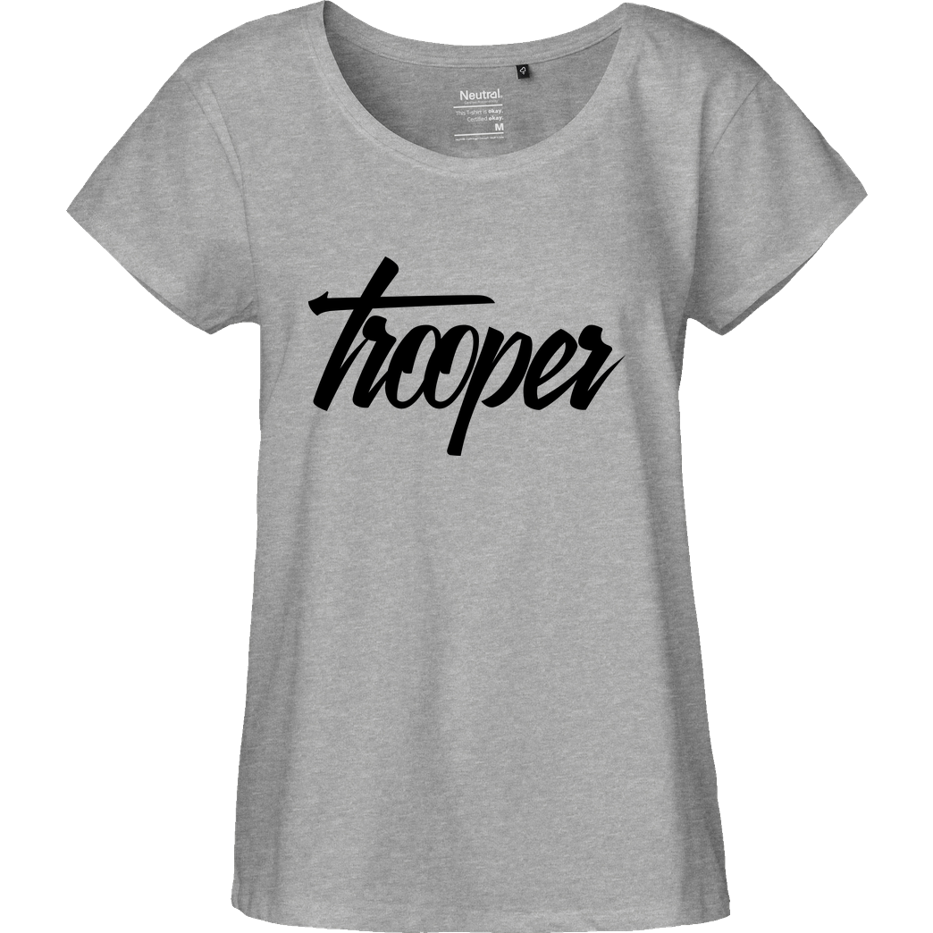 TeamTrooper TeamTrooper - Trooper T-Shirt Fairtrade Loose Fit Girlie - heather grey