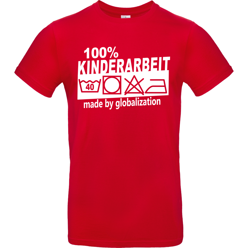 Teken Teken - Kinderarbeit T-Shirt B&C EXACT 190 - Rot