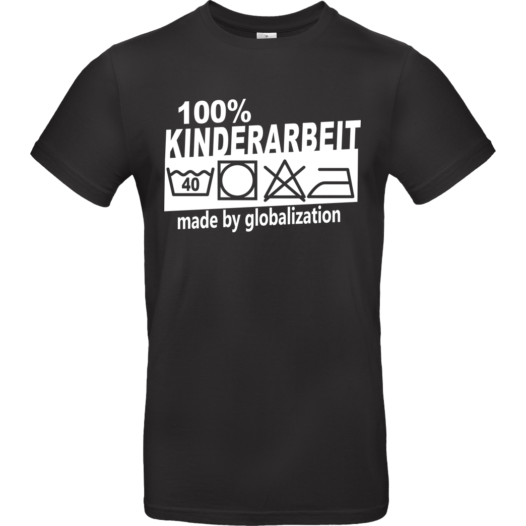 Teken Teken - Kinderarbeit T-Shirt B&C EXACT 190 - Schwarz
