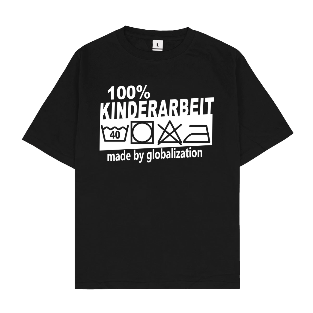 Teken Teken - Kinderarbeit T-Shirt Oversize T-Shirt - Schwarz