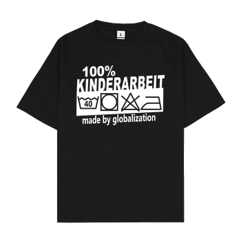 Teken - Kinderarbeit Oversize T-Shirt - Schwarz