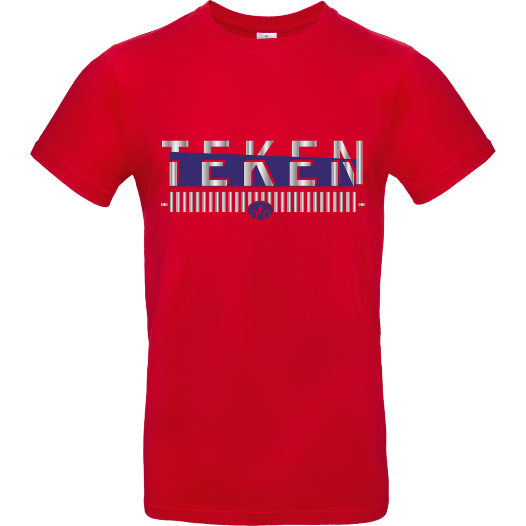 Teken Teken - Logo T-Shirt B&C EXACT 190 - Rot
