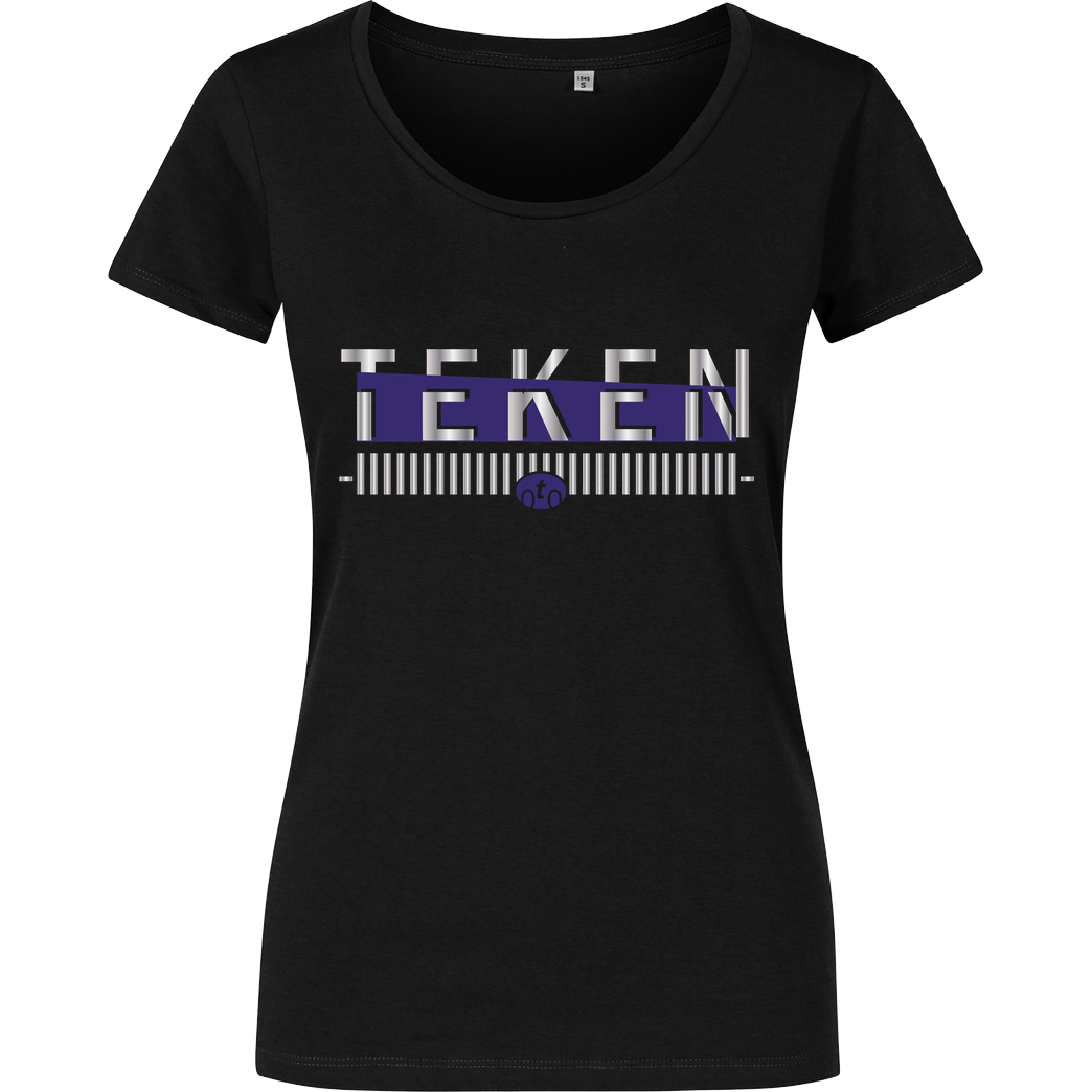 Teken Teken - Logo T-Shirt Damenshirt schwarz