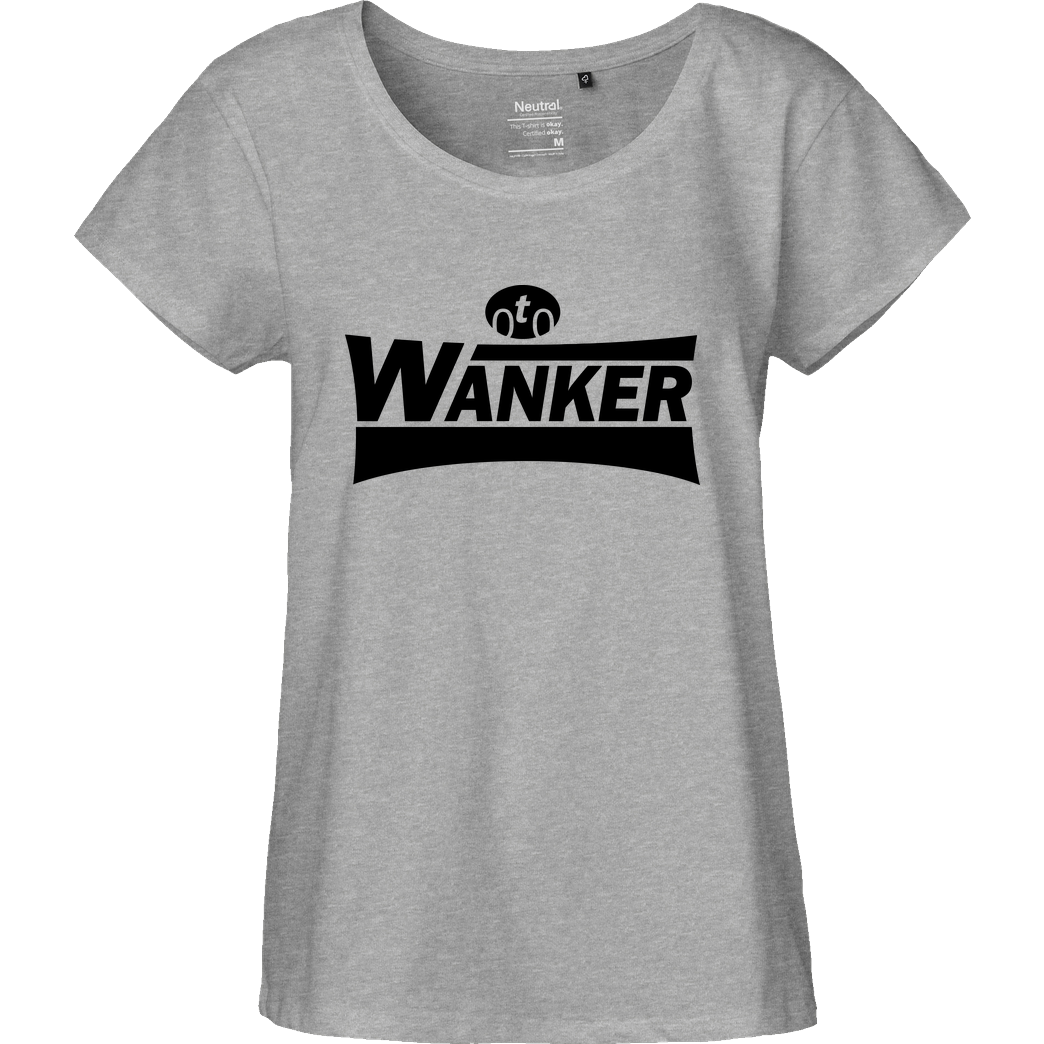 Teken Teken - Wanker T-Shirt Fairtrade Loose Fit Girlie - heather grey