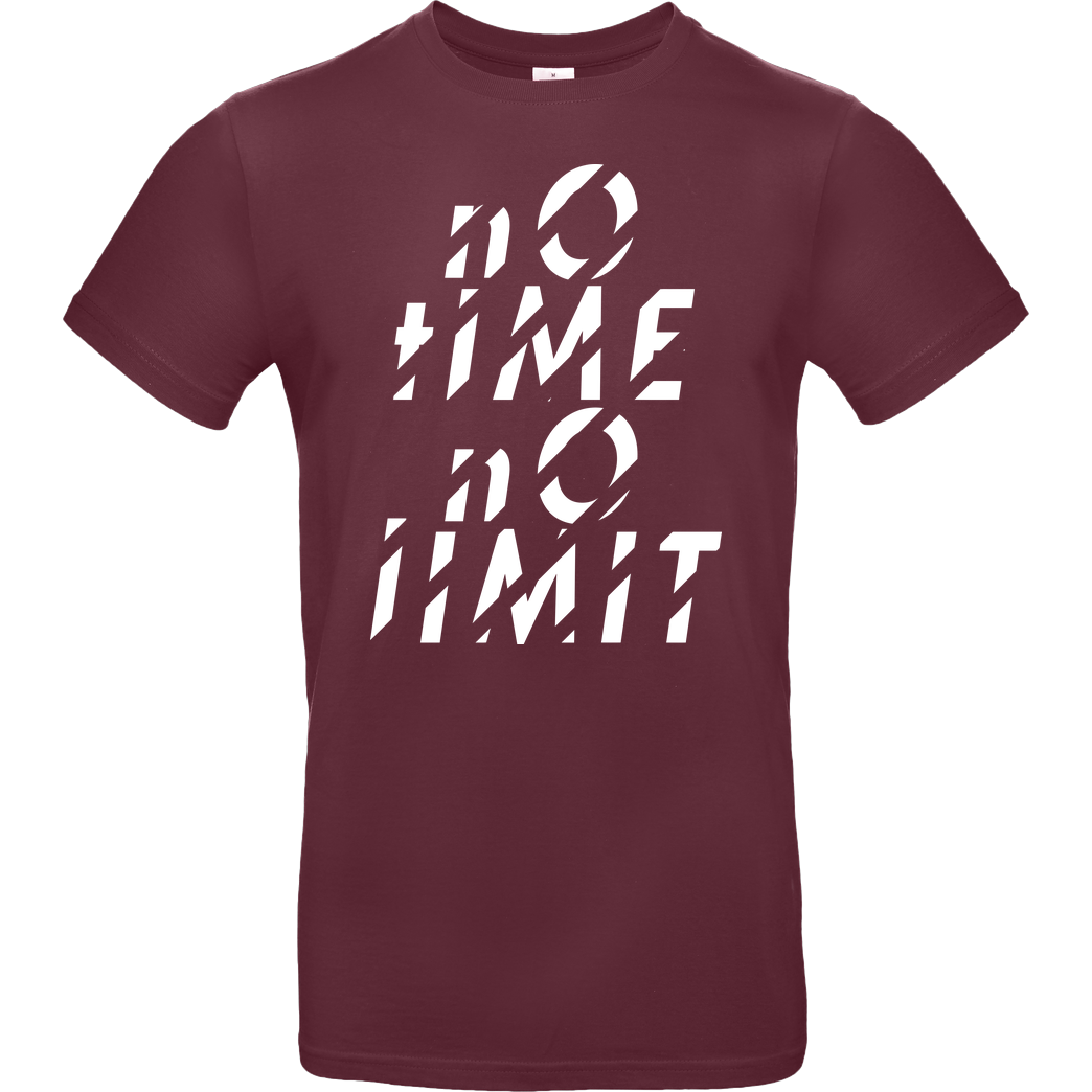 Tescht Tescht  - no time no limit front T-Shirt B&C EXACT 190 - Bordeaux