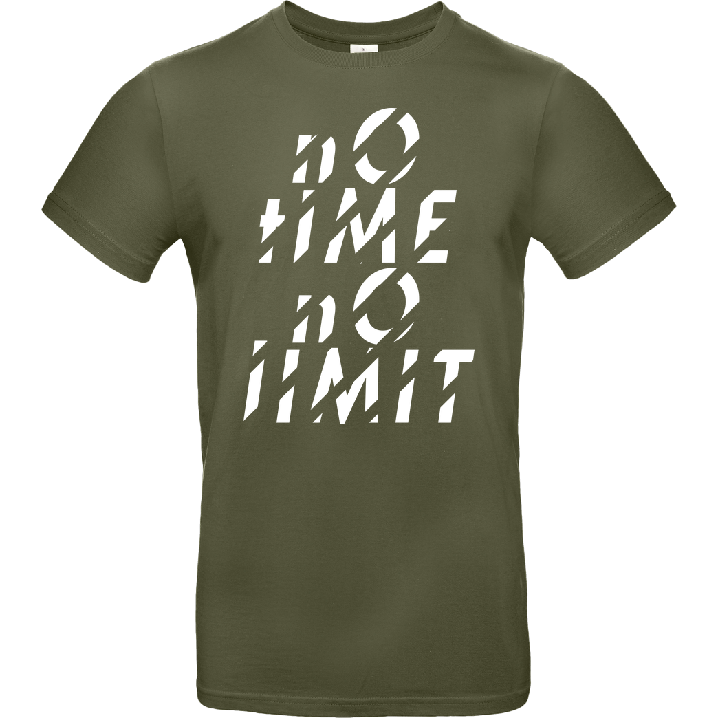 Tescht Tescht  - no time no limit front T-Shirt B&C EXACT 190 - Khaki