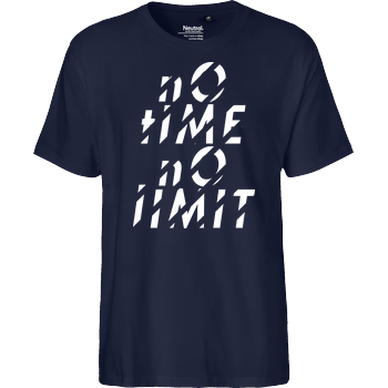 Tescht  - no time no limit front Fairtrade T-Shirt - navy