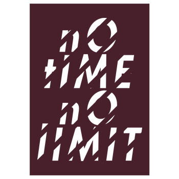 Tescht  - no time no limit front Kunstdruck bordeaux
