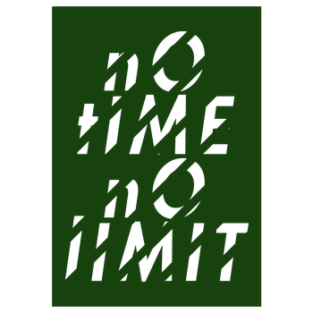 Tescht  - no time no limit front Kunstdruck grün