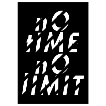 Tescht  - no time no limit front Kunstdruck schwarz