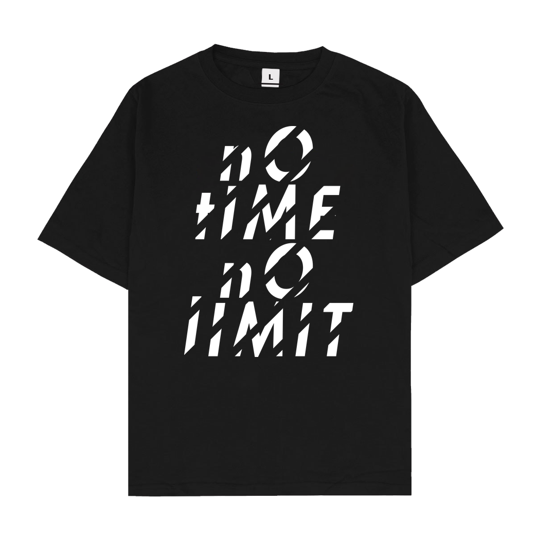 Tescht Tescht  - no time no limit front T-Shirt Oversize T-Shirt - Schwarz
