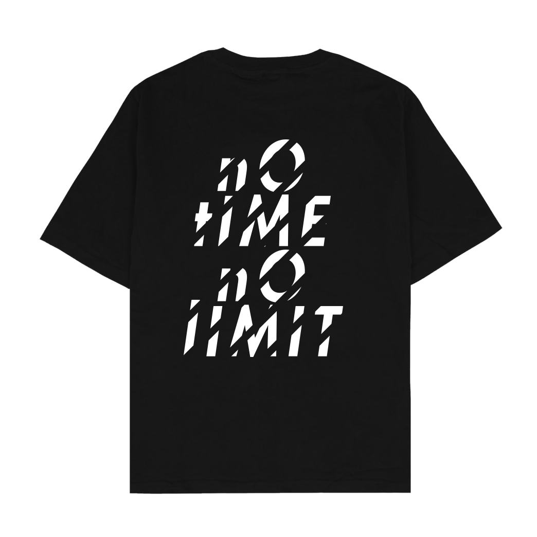 Tescht Tescht  - no time no limit T-Shirt Oversize T-Shirt - Schwarz