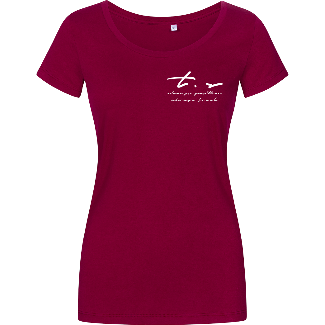 Tescht Tescht - Signature Pocket T-Shirt Damenshirt berry