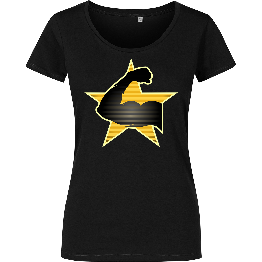 Tezzko Tezzko - Army T-Shirt Damenshirt schwarz