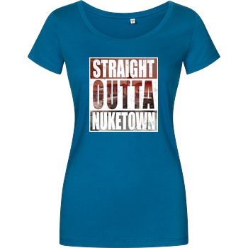 Tezzko - Straight Outta Nuketown Damenshirt petrol