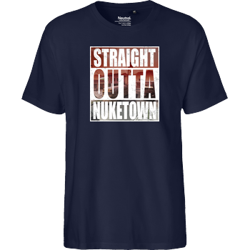 Tezzko - Straight Outta Nuketown Fairtrade T-Shirt - navy