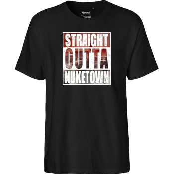 Tezzko - Straight Outta Nuketown Fairtrade T-Shirt - schwarz