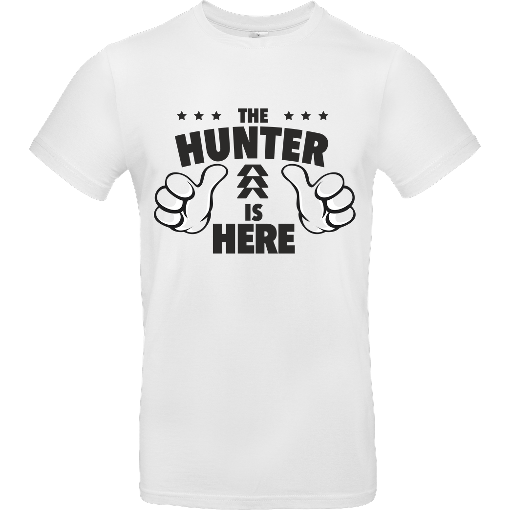 bjin94 The Hunter is Here T-Shirt B&C EXACT 190 - Weiß
