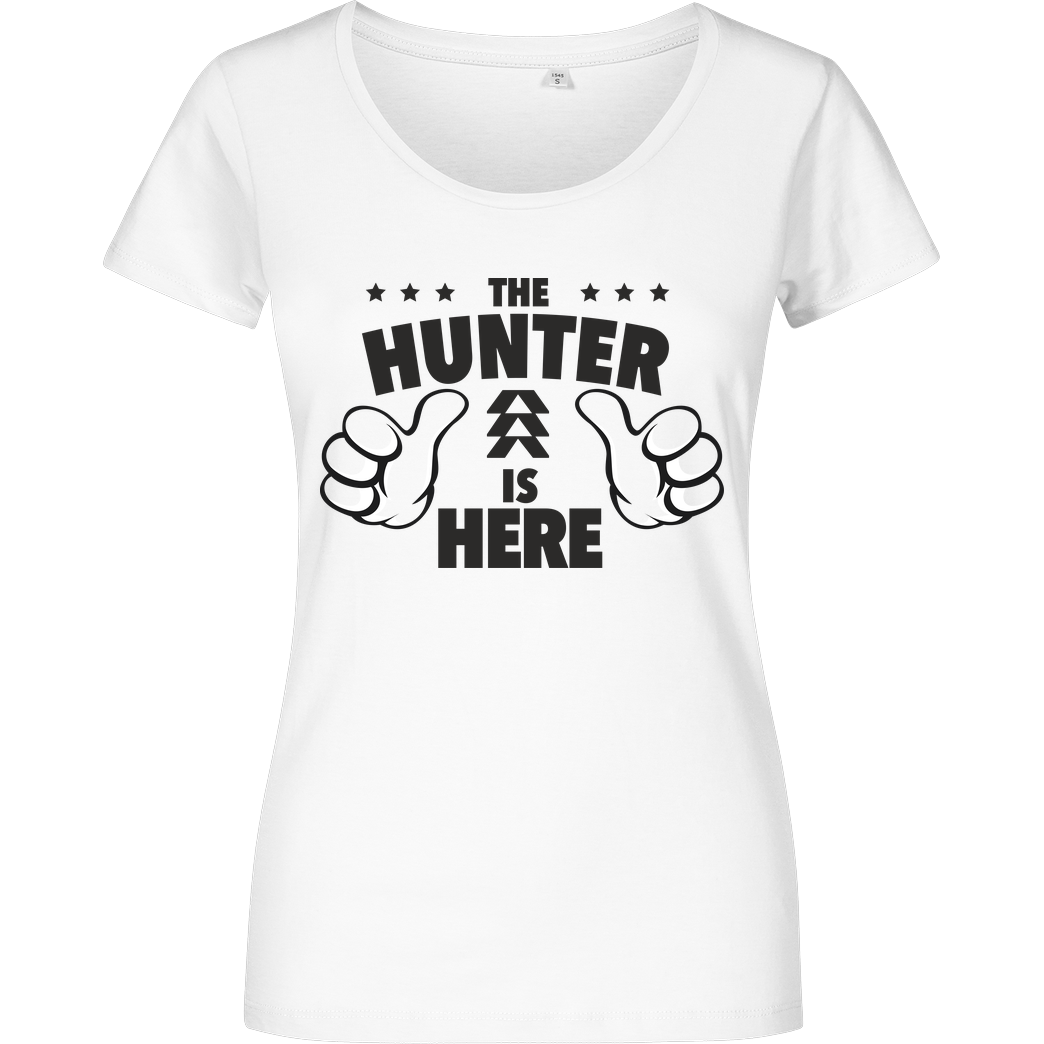 bjin94 The Hunter is Here T-Shirt Damenshirt weiss