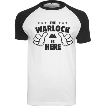 The Warlock is Here Raglan-Shirt weiß