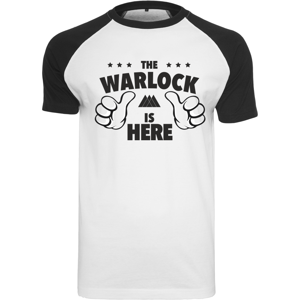 bjin94 The Warlock is Here T-Shirt Raglan-Shirt weiß