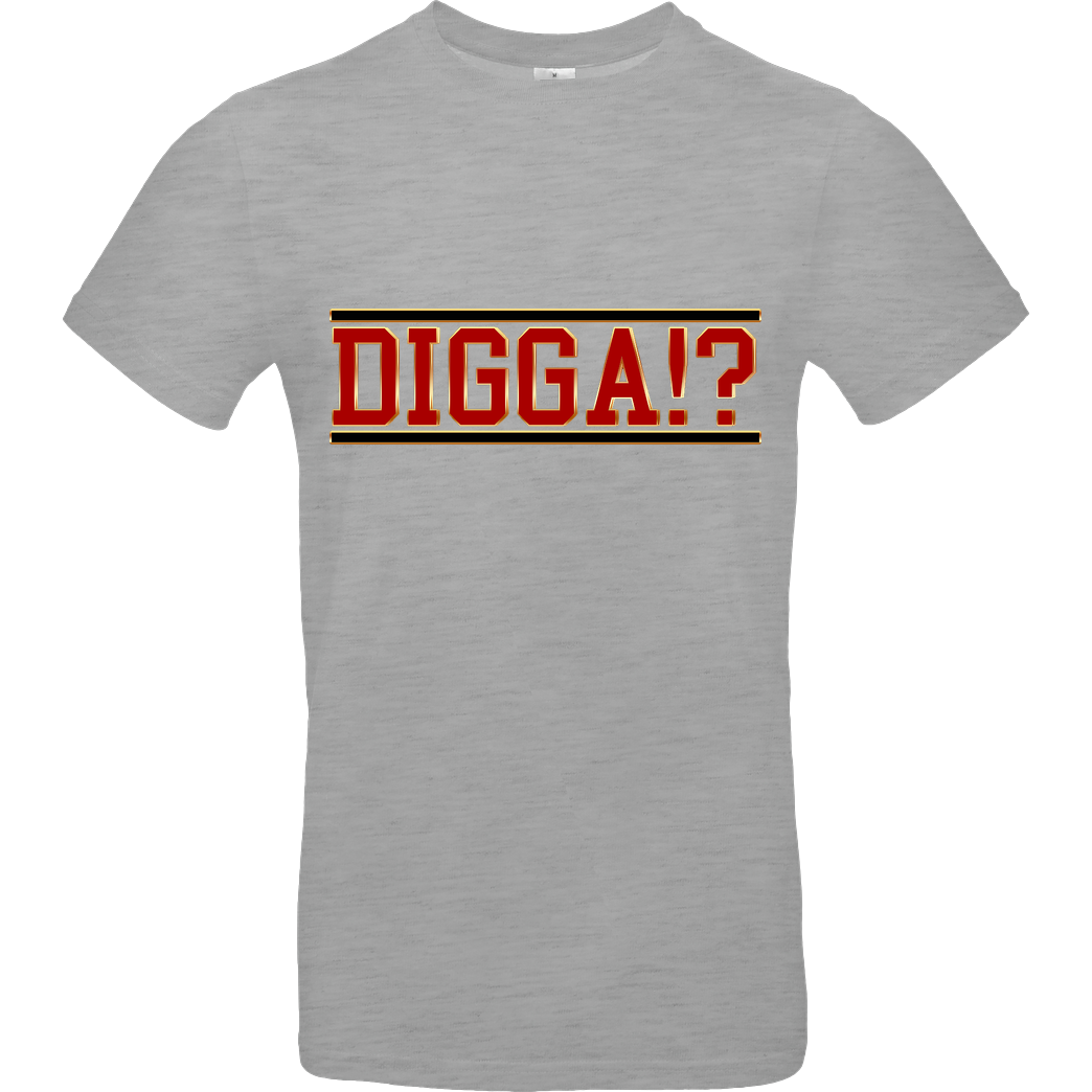 TheSnackzTV TheSnackzTV - Digga rot T-Shirt B&C EXACT 190 - heather grey