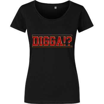 TheSnackzTV - Digga rot Damenshirt schwarz