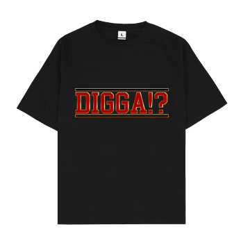 TheSnackzTV - Digga rot Oversize T-Shirt - Schwarz