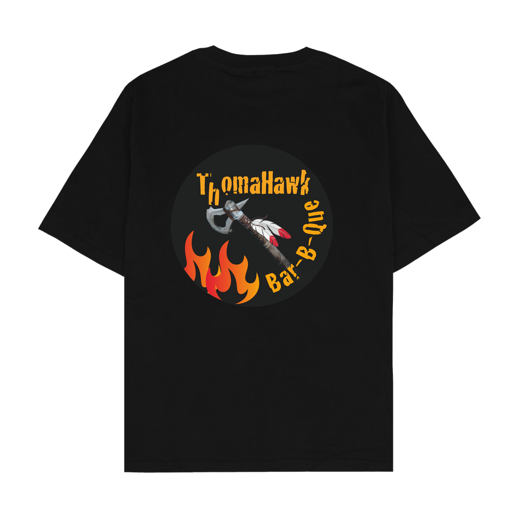 None ThomaHawk - Logo T-Shirt Oversize T-Shirt - Schwarz