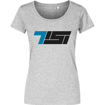 Tisi - Logo Damenshirt heather grey