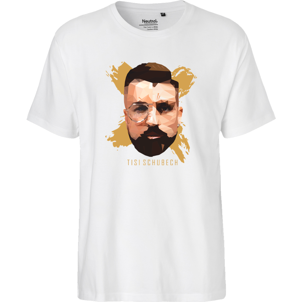 TisiSchubecH TiSiSchubecH - Polygon Head T-Shirt Fairtrade T-Shirt - weiß
