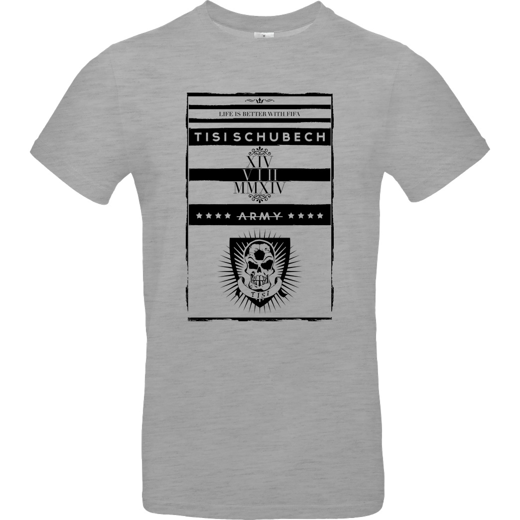 TisiSchubecH TisiSchubecH - Skull Logo T-Shirt B&C EXACT 190 - heather grey
