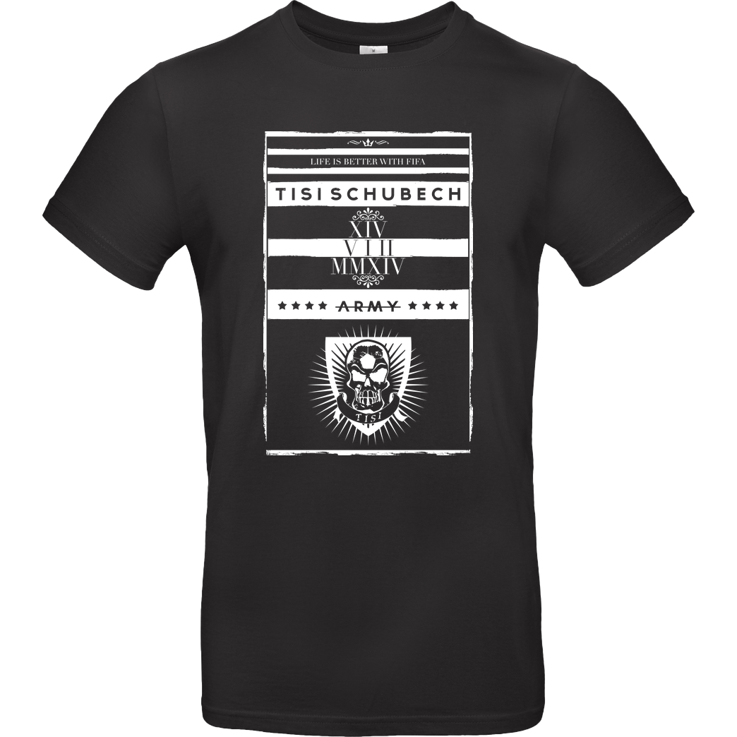 TisiSchubecH TisiSchubecH - Skull Logo T-Shirt B&C EXACT 190 - Schwarz