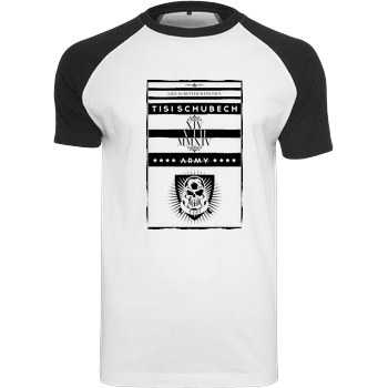 TisiSchubecH - Skull Logo Raglan-Shirt weiß