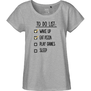 To Do List Fairtrade Loose Fit Girlie - heather grey
