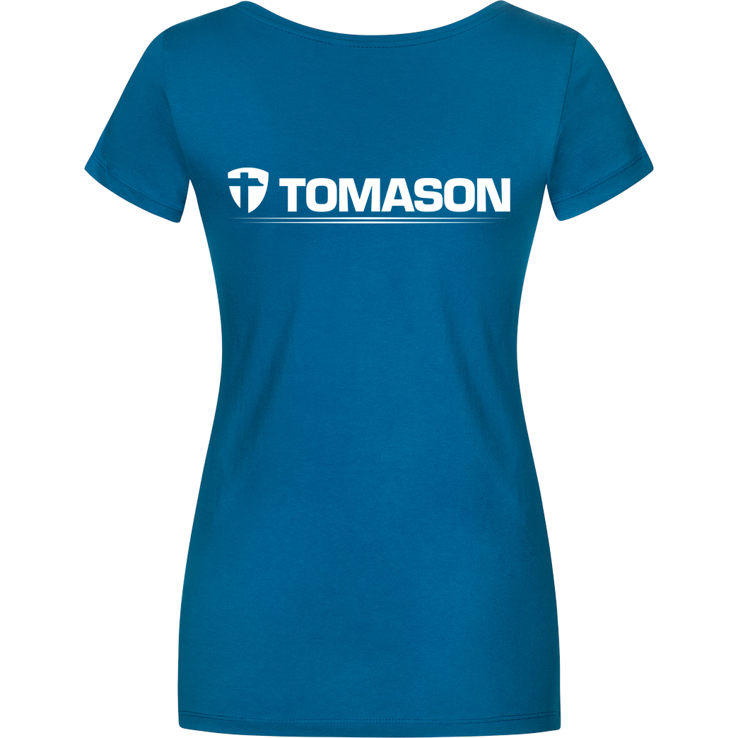 Tomason Tomason - Logo T-Shirt Damenshirt petrol