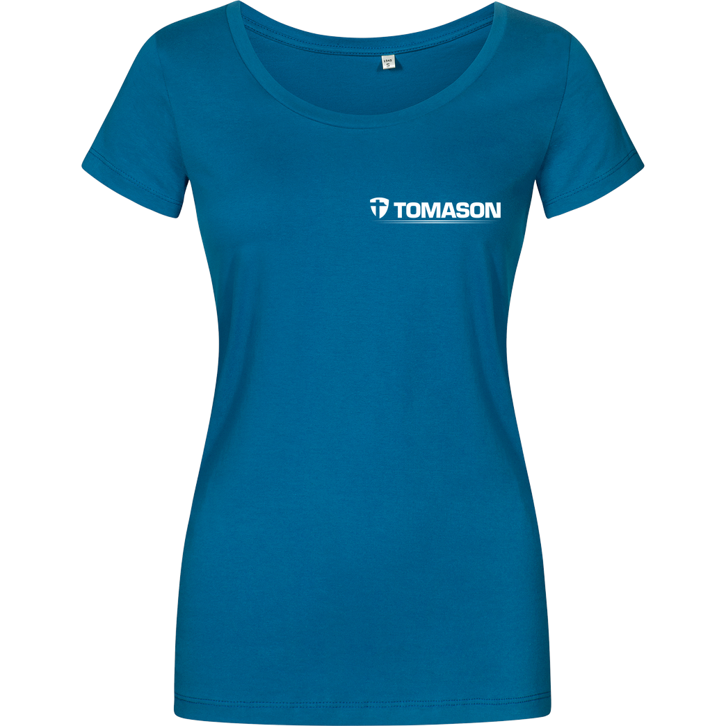 Tomason Tomason - Logo T-Shirt Damenshirt petrol