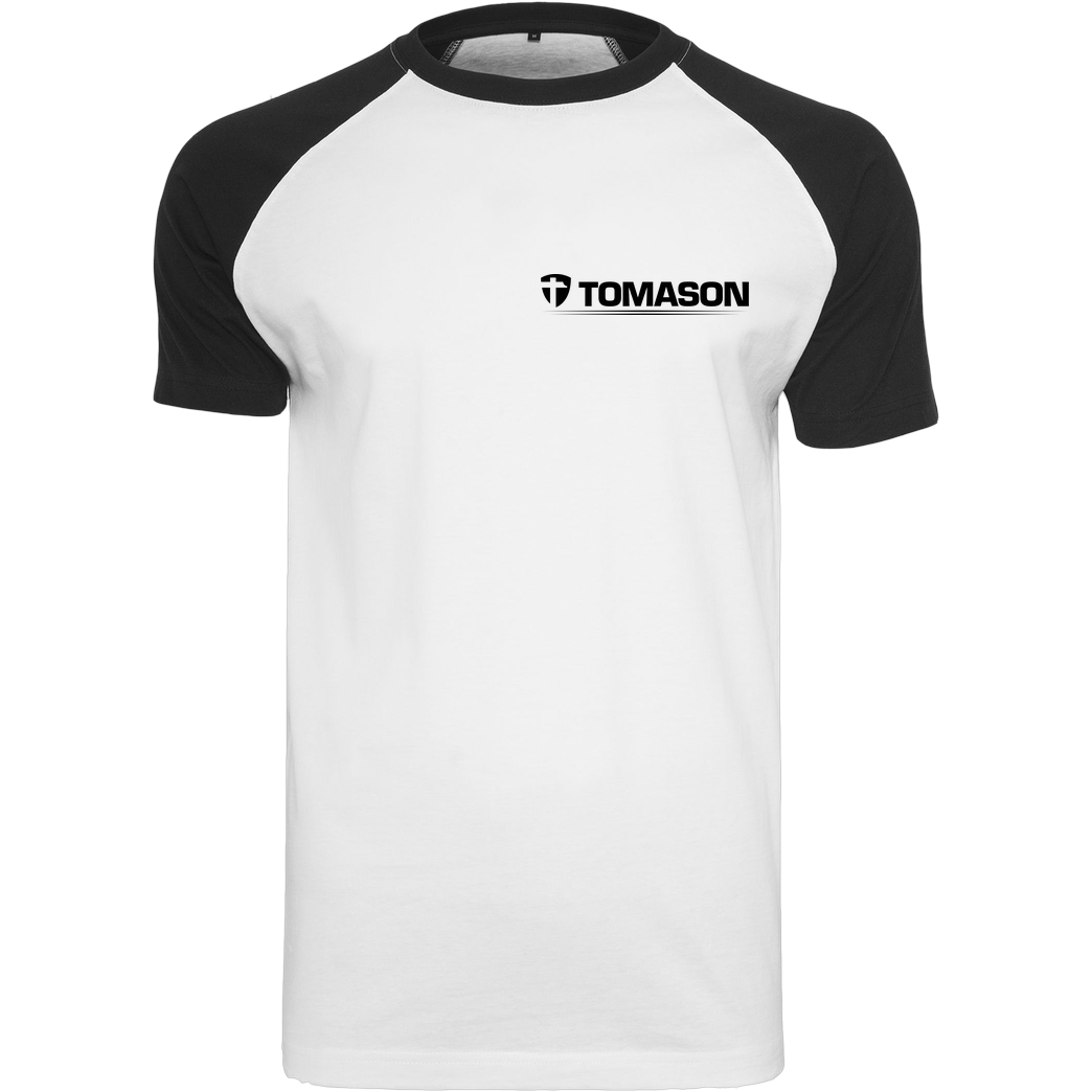 Tomason Tomason - Logo T-Shirt Raglan-Shirt weiß